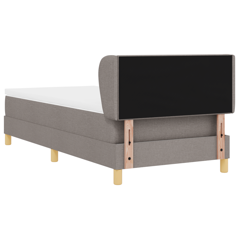 Boxspringbett mit Matratze in Taupe - 80x200 cm