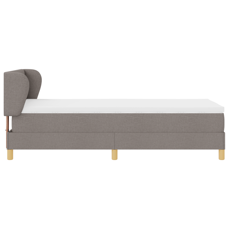 Boxspringbett mit Matratze in Taupe - 80x200 cm