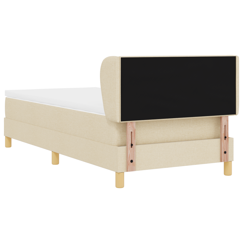 Boxspringbett mit Matratze - Creme - 80x200 cm - Stoff