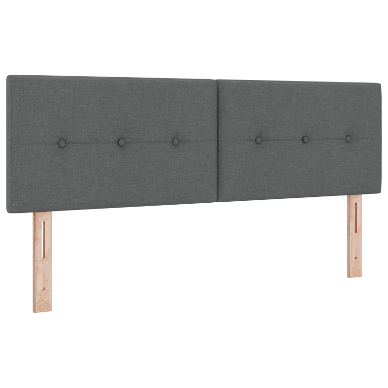 Boxspringbett mit Matratze in Dunkelgrau, 160x200 cm Stoff