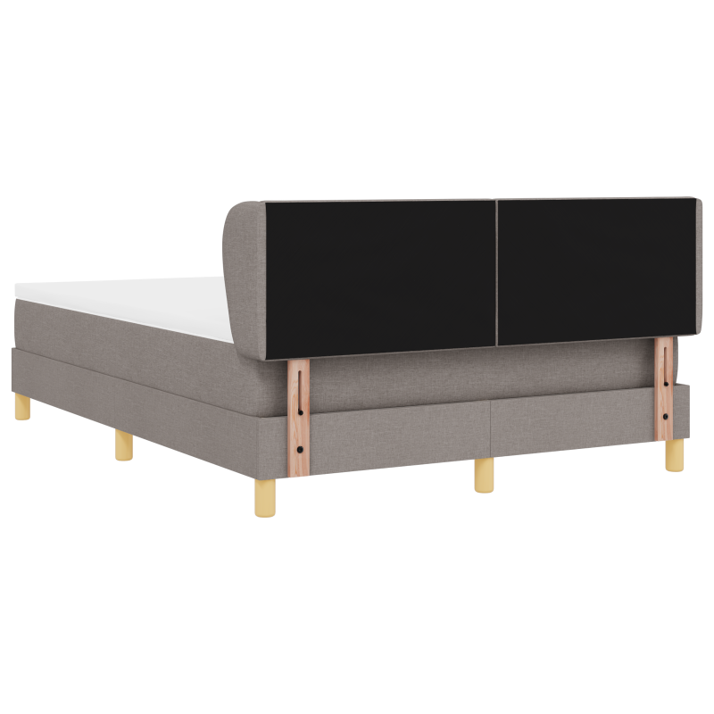 Boxspringbett mit Matratze - Taupe, 140x200 cm, Stoff