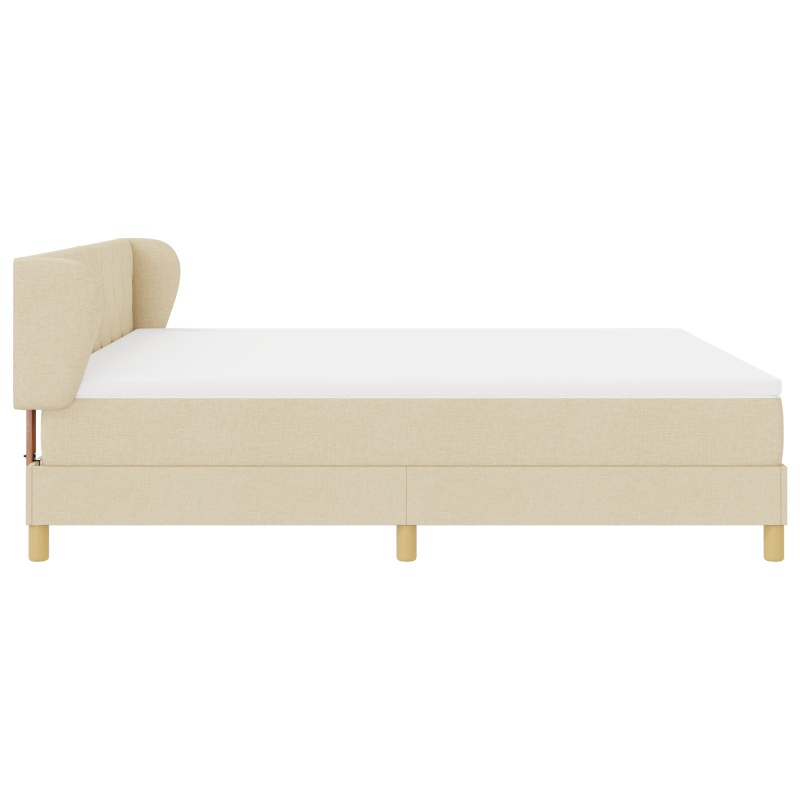 Boxspringbett mit Matratze - Creme - 180x200 cm - Stoff