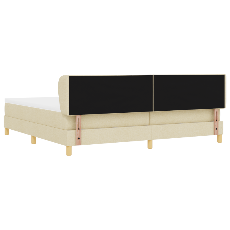 Boxspringbett mit Matratze - Creme - 200x200 cm - Stoff
