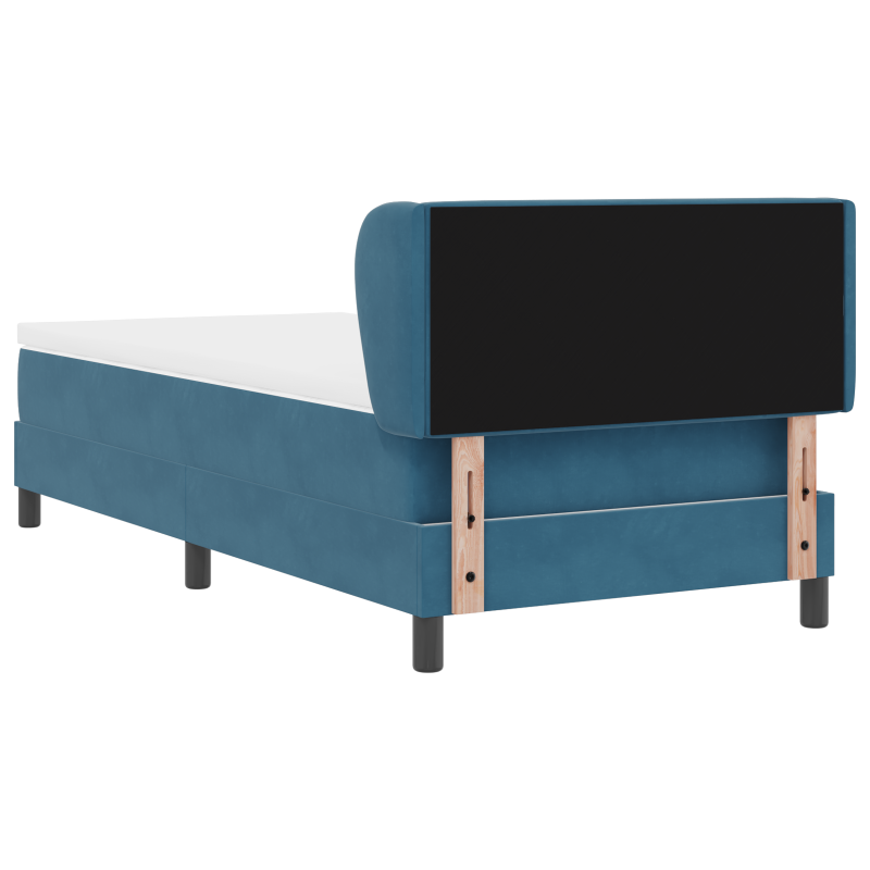 Boxspringbett mit Matratze Dunkelblau 90x190 cm Velvet