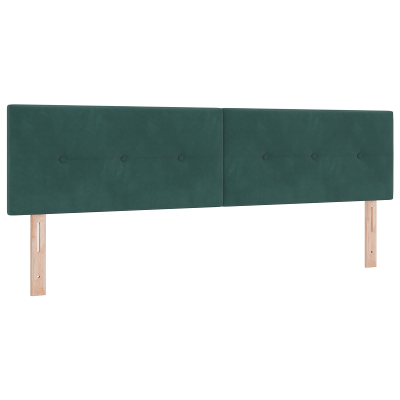 Boxspringbett mit Matratze in Dunkelgrün 180x200 cm aus Samt