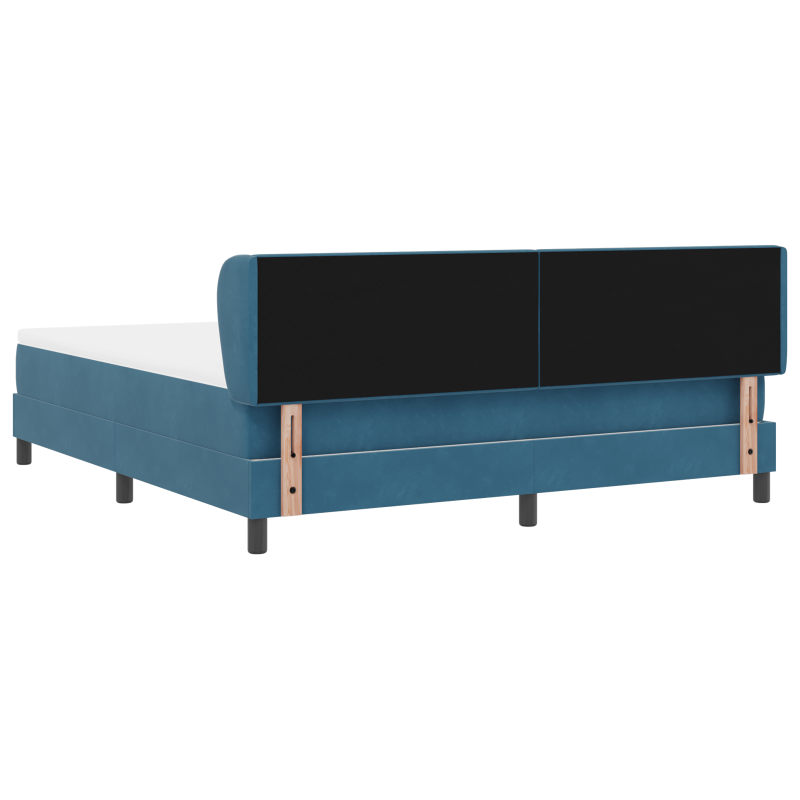 Boxspringbett mit Matratze Dunkelblau 180x200 cm Velvet