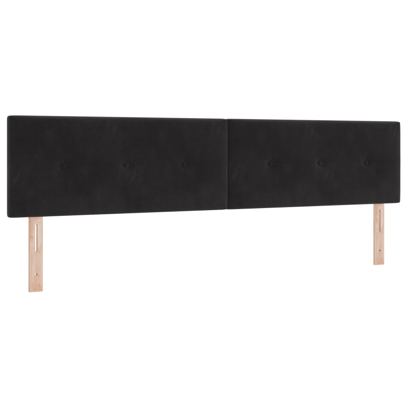 Boxspringbett mit Matratze Schwarz 200x200 cm Samt