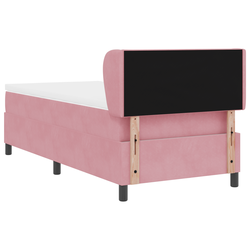 Boxspringbett mit Matratze Rosa 100x200 cm Samt