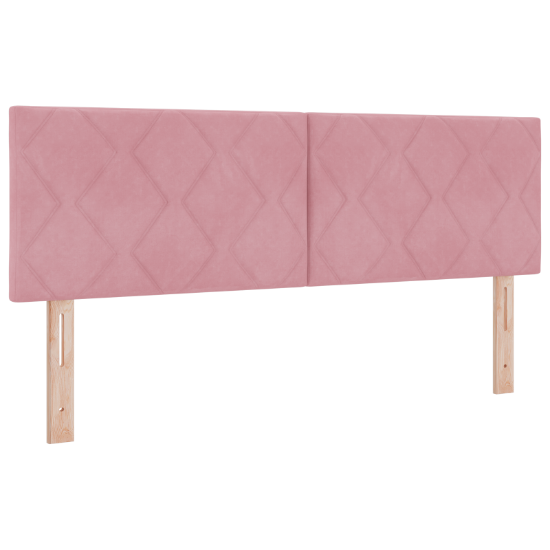 Boxspringbett mit Matratze Rosa 160x200 cm Samt