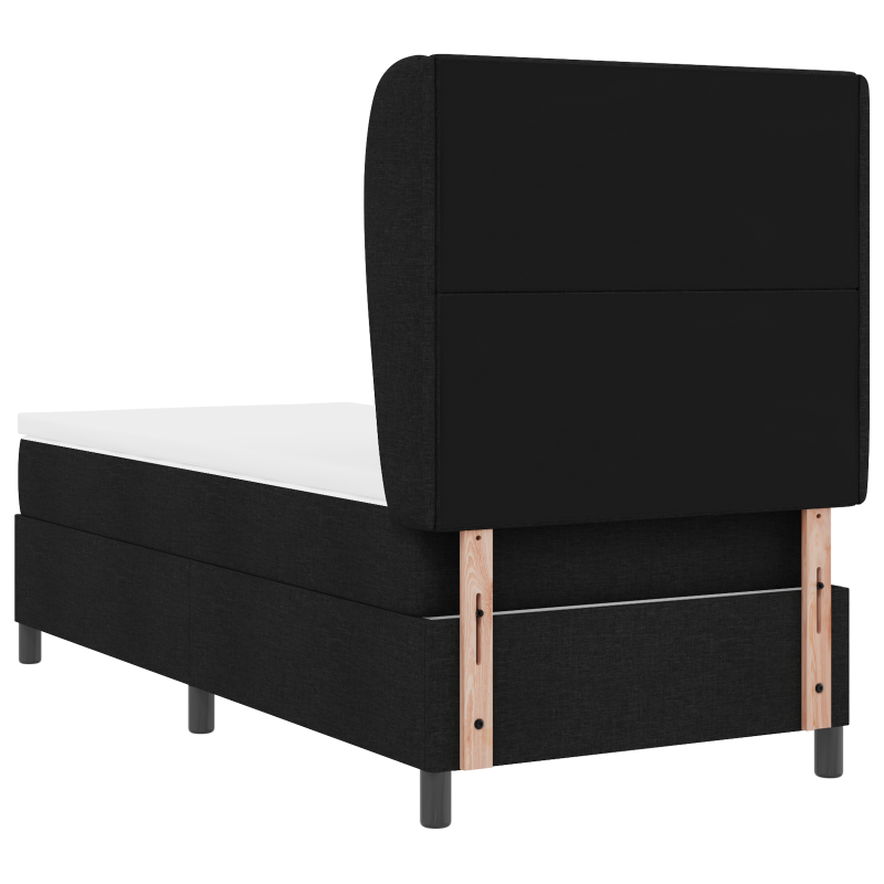 Boxspringbett mit Matratze Schwarz 80x200 cm Stoff