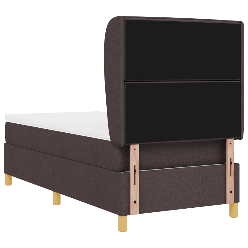 Boxspringbett mit Matratze Dunkelbraun 80x200 cm Stoff