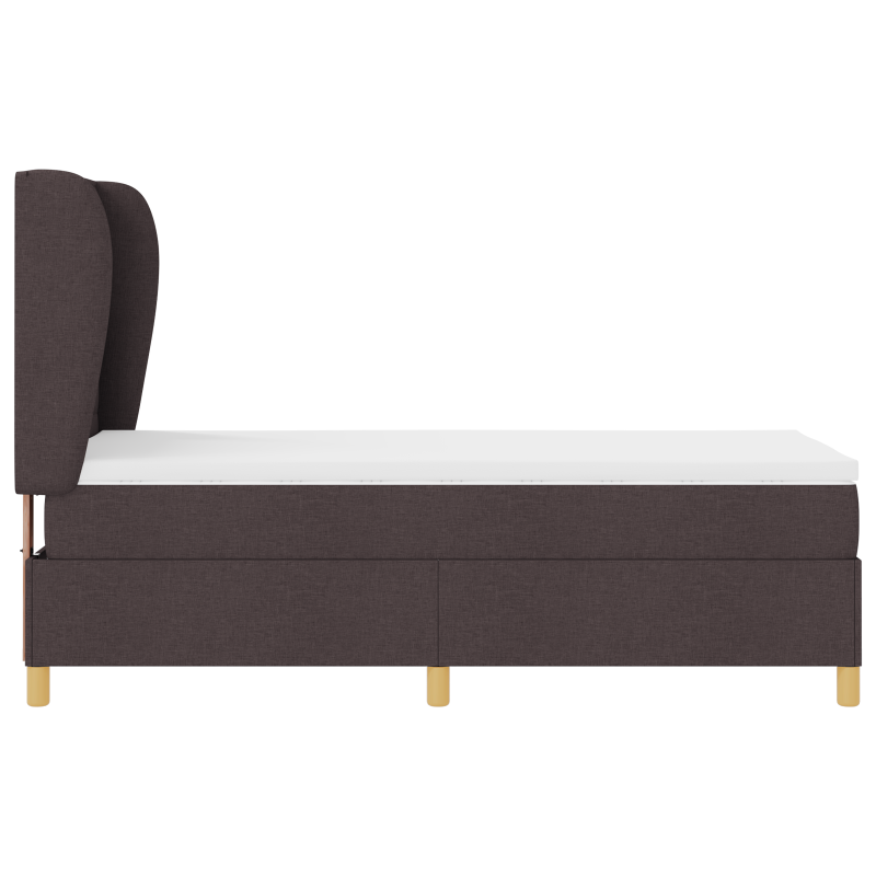 Boxspringbett mit Matratze Dunkelbraun 80x200 cm Stoff
