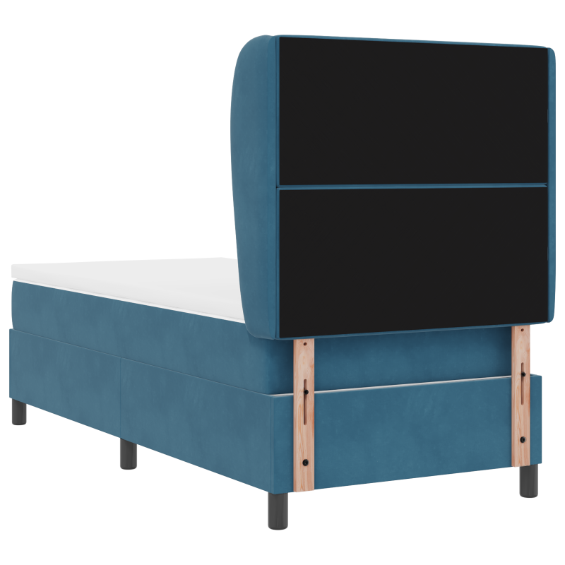 Boxspringbett mit Matratze Dunkelblau 90x190 cm Samt