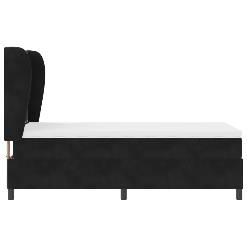 Boxspringbett mit Matratze Schwarz 90x200 cm Samt