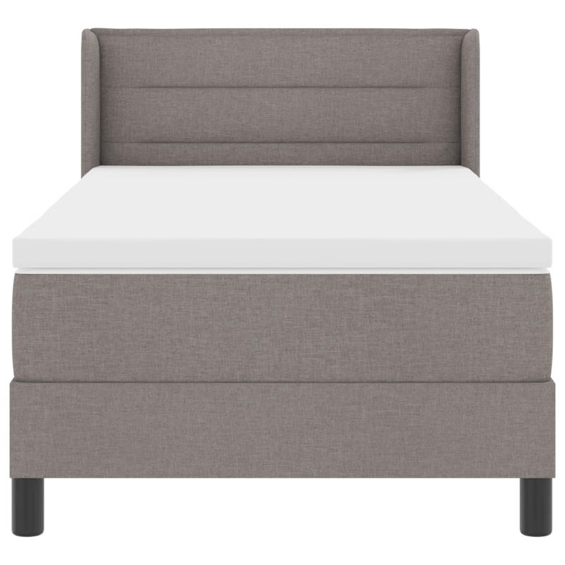 Boxspringbett mit Matratze Taupe 80x200 cm Stoff