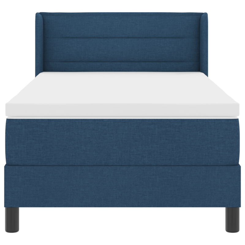 Boxspringbett mit Matratze Blau 80x200 cm Stoff