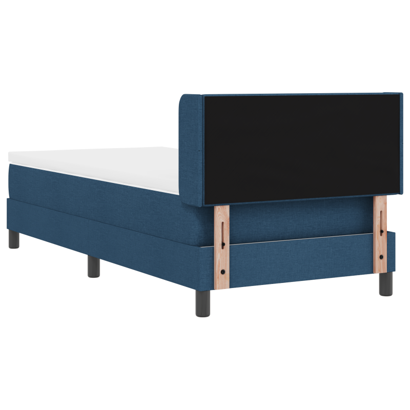 Boxspringbett mit Matratze Blau 90x200 cm Stoff
