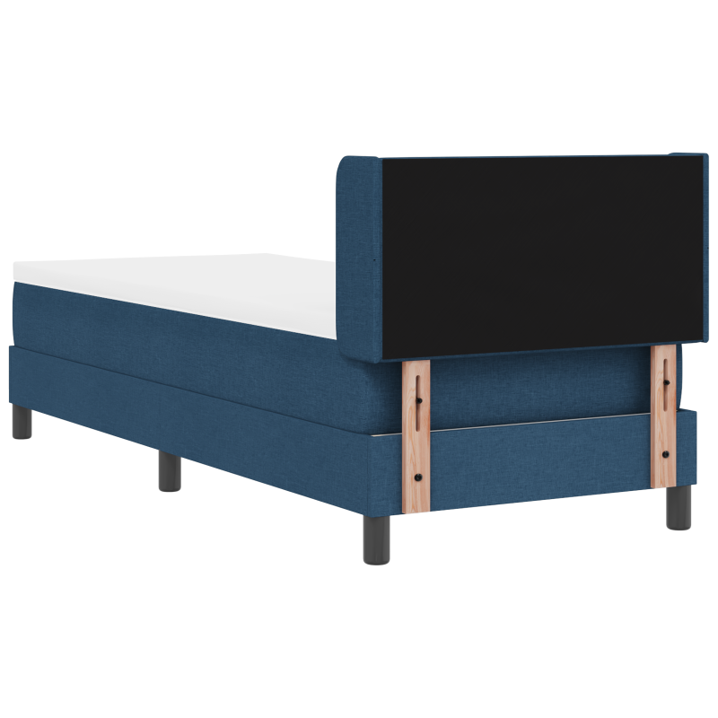 Boxspringbett mit Matratze Blau 80x200 cm Stoff