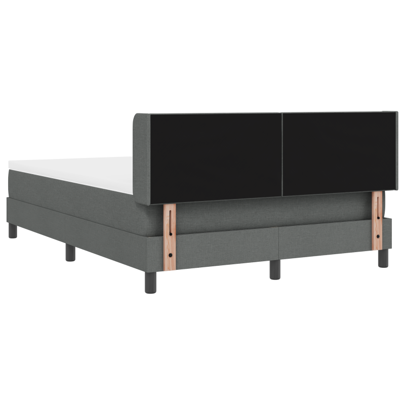 Boxspringbett mit Matratze Dunkelgrau 140x190 cm Stoff