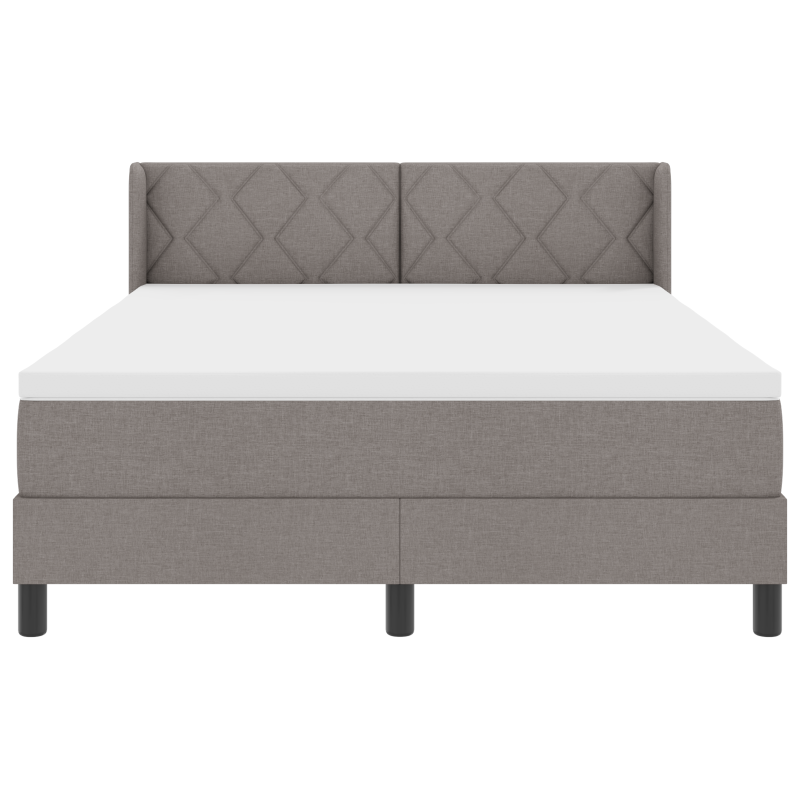Boxspringbett mit Matratze Taupe 140x200 cm Stoff
