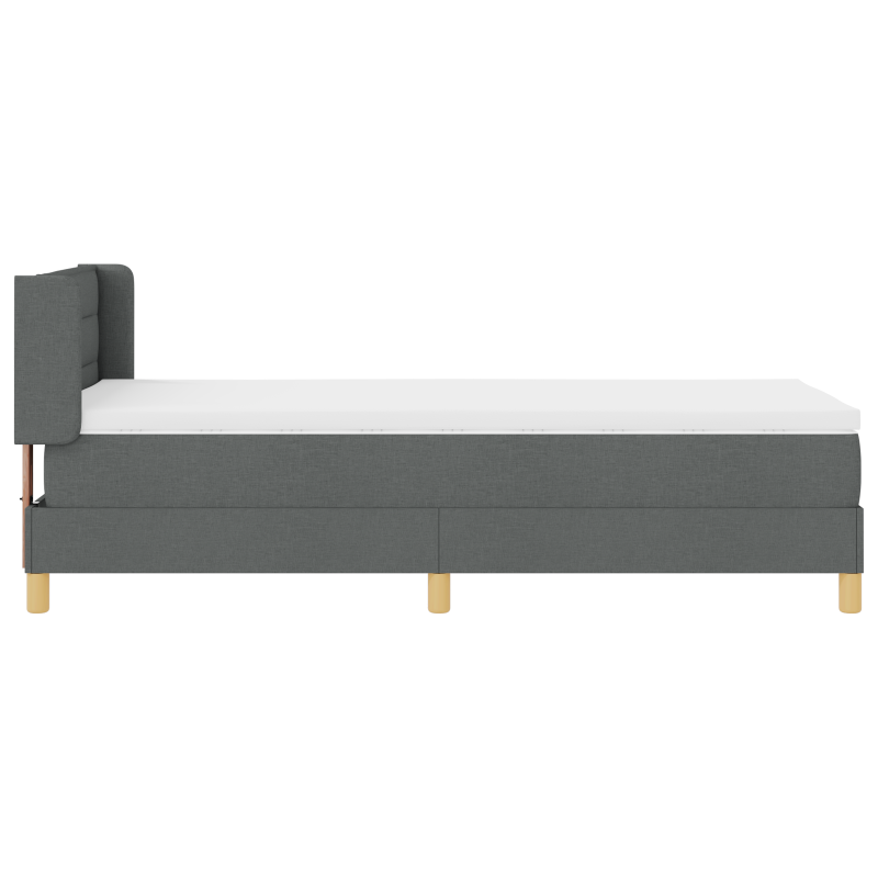 Boxspringbett mit Matratze Dunkelgrau 100x200 cm Stoff