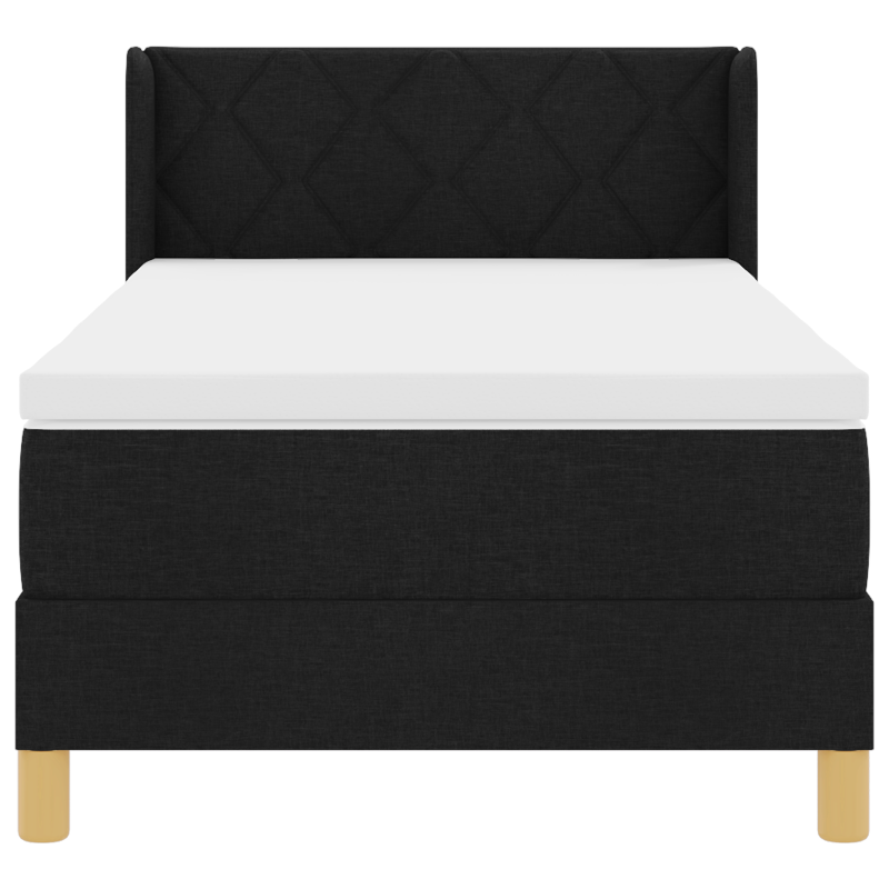 Boxspringbett mit Matratze Schwarz 90x190 cm Stoff