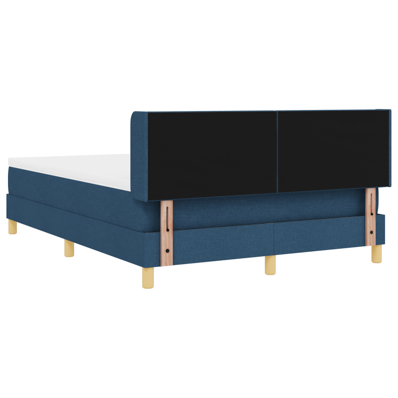 Boxspringbett mit Matratze Blau 140x200 cm Stoff