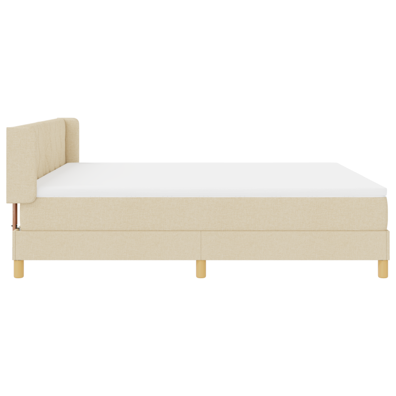 Boxspringbett mit Matratze Creme 180x200 cm Stoff