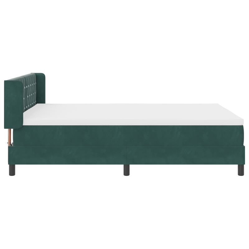 Boxspringbett mit Matratze Dunkelgrün 160x200 cm Samt