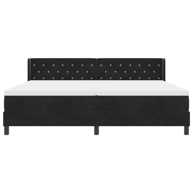 Boxspringbett mit Matratze Schwarz 200x200 cm Samt