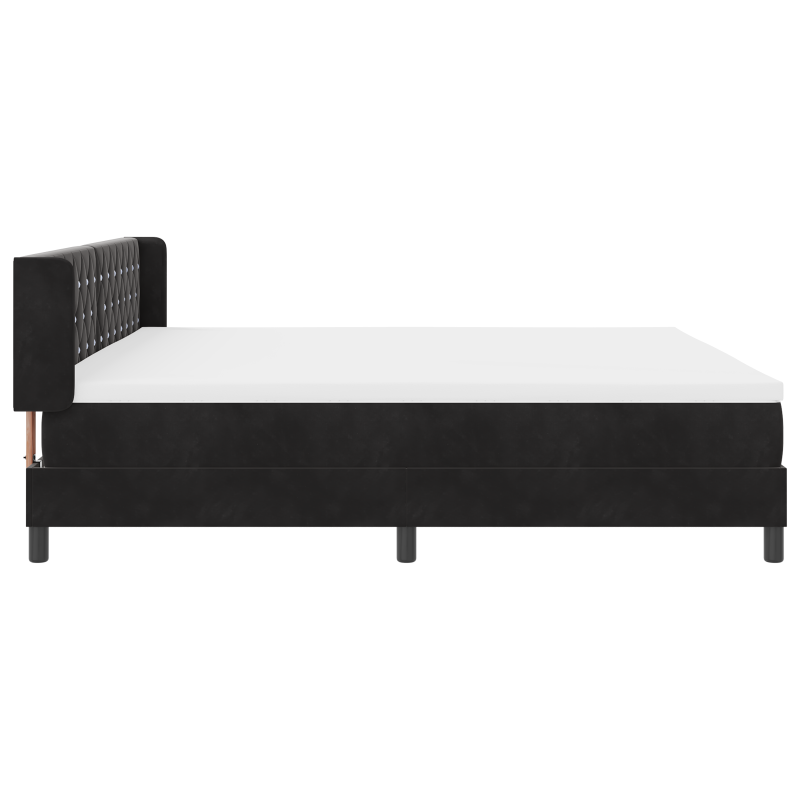 Boxspringbett mit Matratze Schwarz 200x200 cm Samt