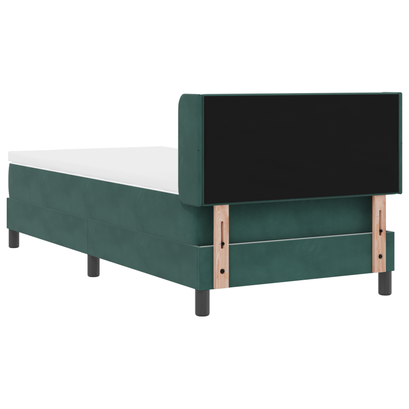 Boxspringbett mit Matratze Dunkelgrün 80x200 cm Velvet