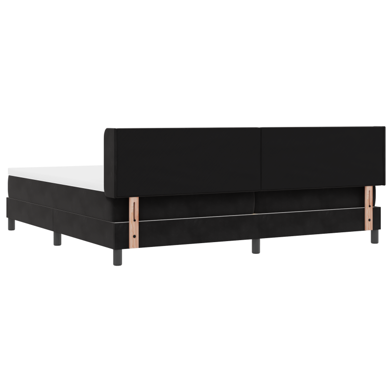 Boxspringbett mit Matratze Schwarz 200x200 cm Samt