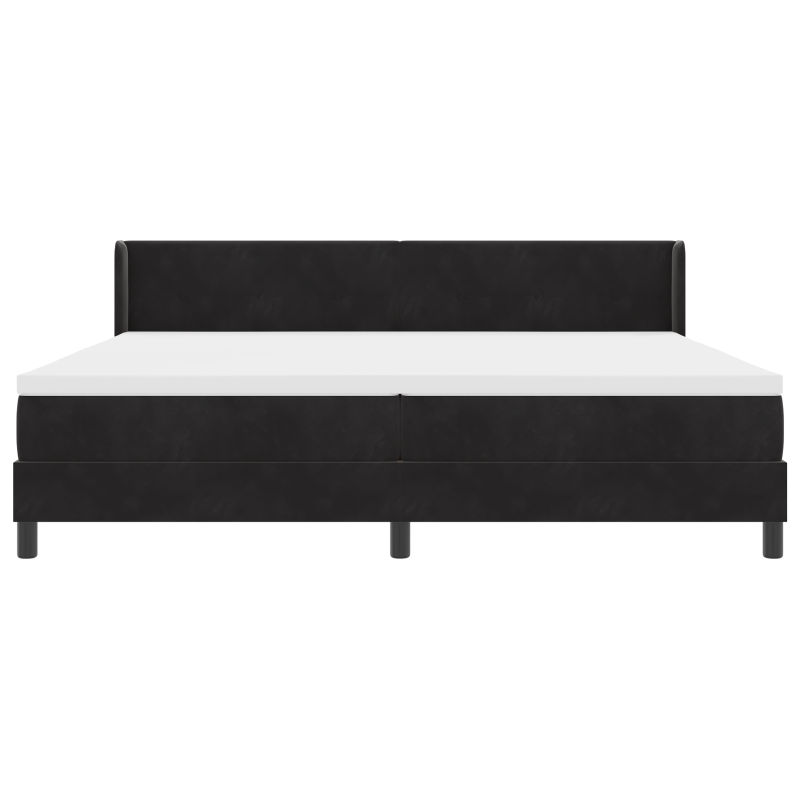 Boxspringbett mit Matratze Schwarz 200x200 cm Samt