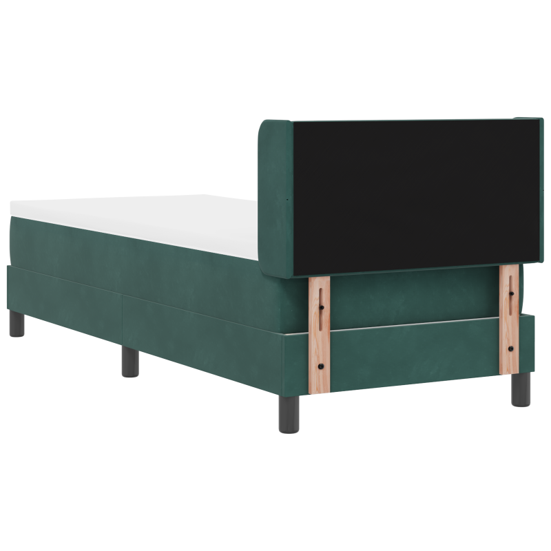 Boxspringbett mit Matratze Dunkelgrün 80x200 cm Velvet