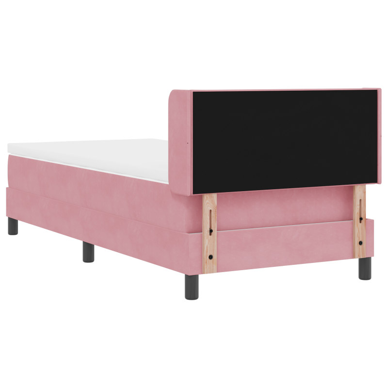 Boxspringbett mit Matratze Rosa 100x200 cm Samt