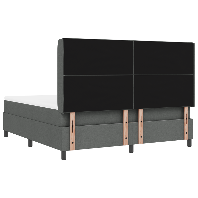 Boxspringbett mit Matratze Dunkelgrau 180x200 cm Stoff