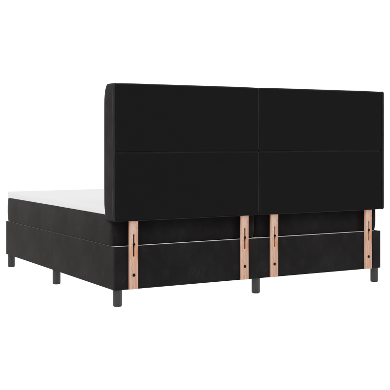 Boxspringbett mit Matratze Schwarz 200x200 cm Velvet