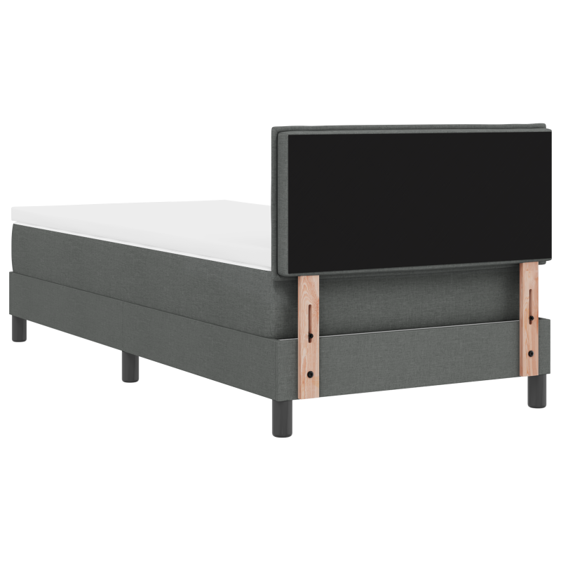 Boxspringbett mit Matratze & LED Dunkelgrau 80x200 cm Stoff