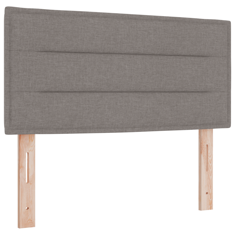 Boxspringbett mit Matratze & LED Taupe 80x200 cm Stoff