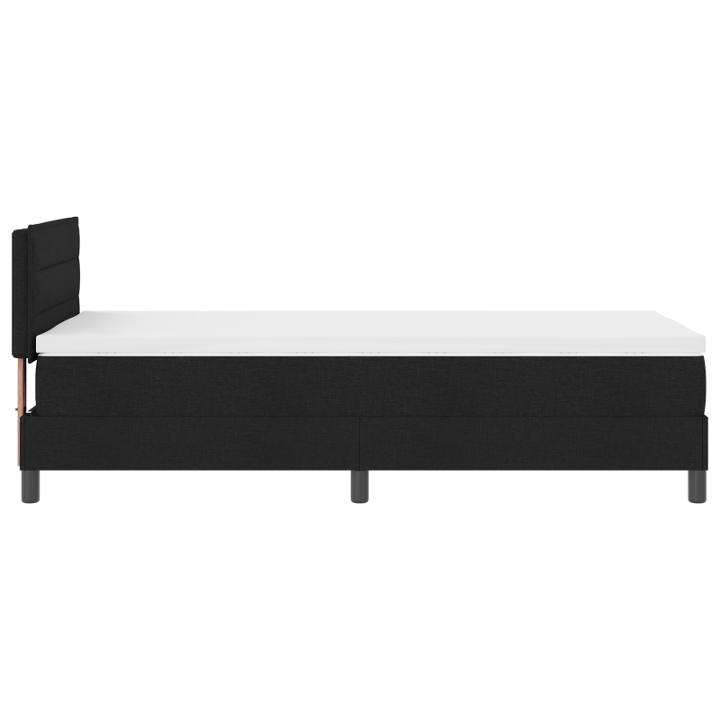 Boxspringbett mit Matratze & LED Schwarz 90x200 cm Stoff