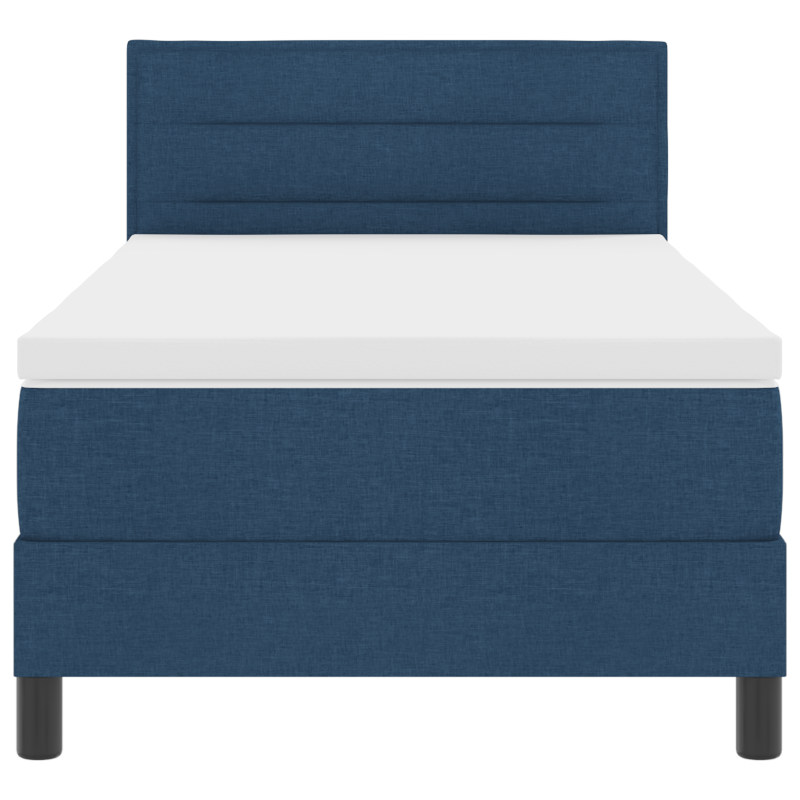 Boxspringbett mit Matratze & LED Blau 90x200 cm Stoff