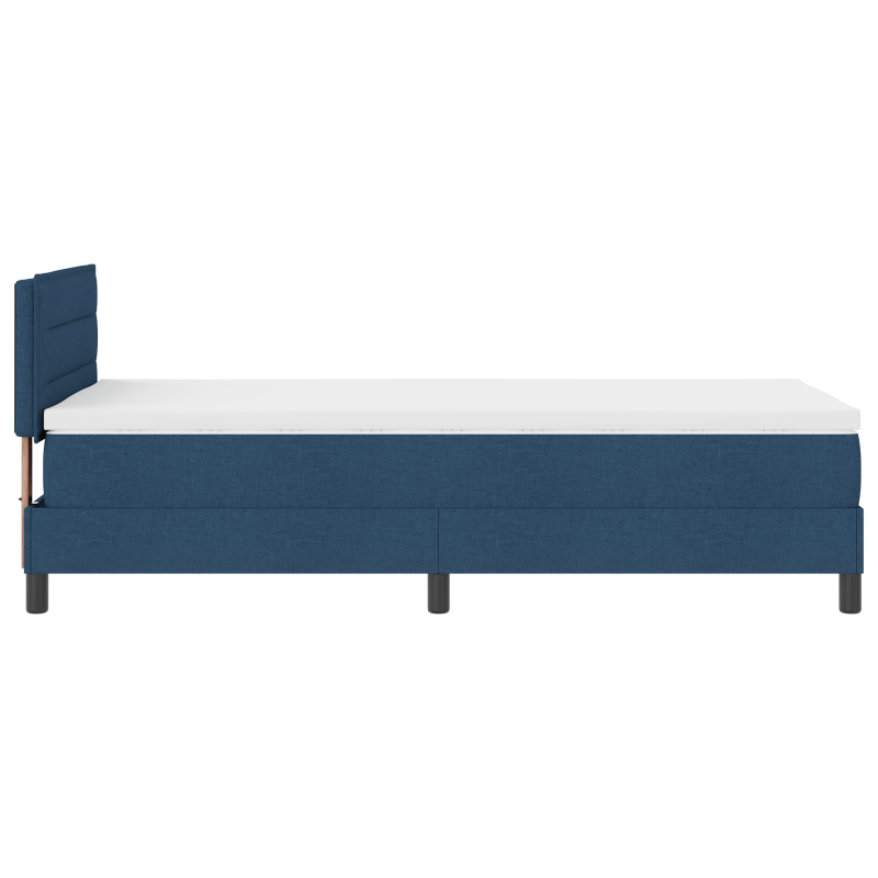 Boxspringbett mit Matratze & LED Blau 90x200 cm Stoff