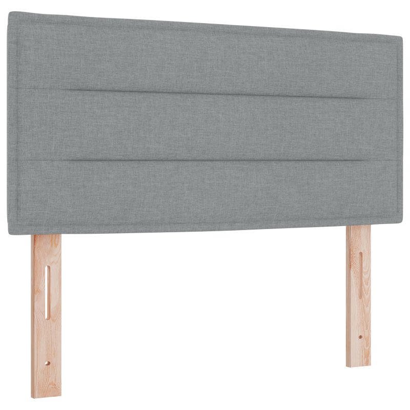 Boxspringbett mit Matratze & LED Licht Grau 120x200 cm Stoff