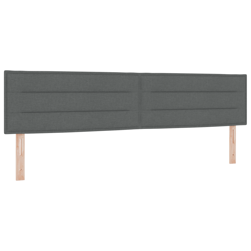Boxspringbett mit Matratze & LED Dunkelgrau 200x200 cm Stoff