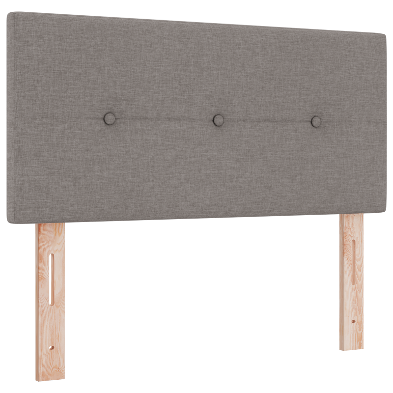 Box Spring Bett mit Matratze & LED Taupe 80x200 cm Stoff