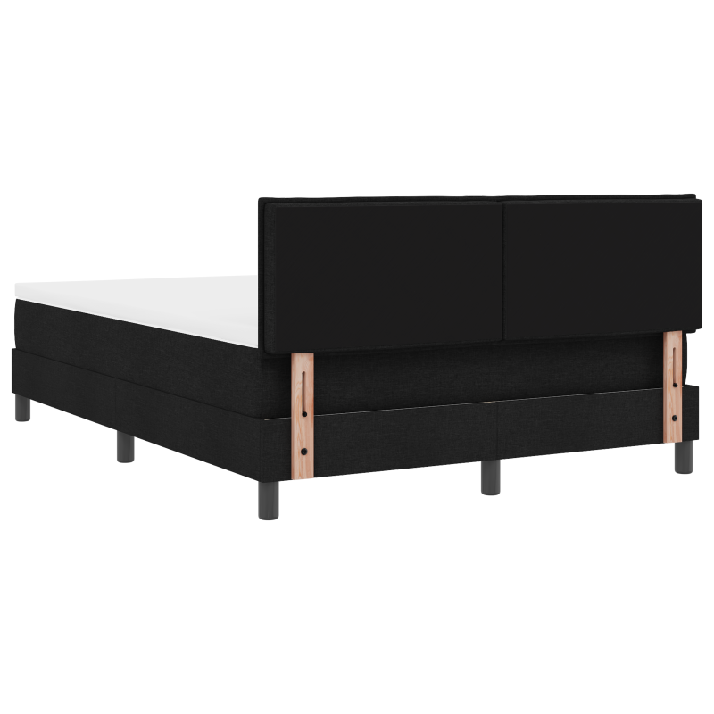Boxspringbett mit Matratze & LED Schwarz 160x200 cm Stoff