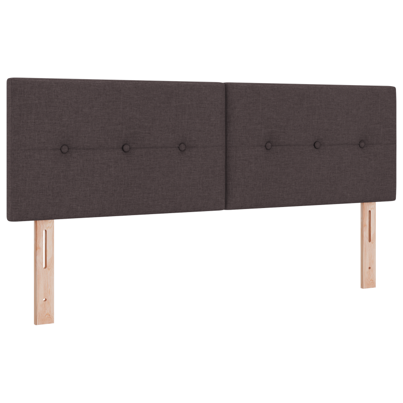 Boxspringbett mit Matratze & LED Dunkelbraun 160x200 cm Stoff