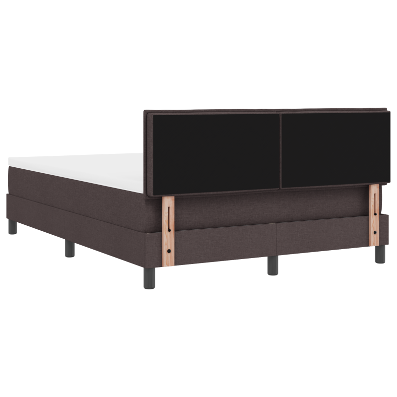 Boxspringbett mit Matratze & LED Dunkelbraun 160x200 cm Stoff
