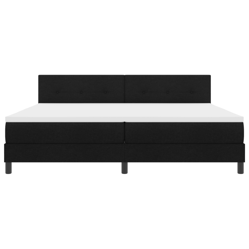 Boxspringbett mit Matratze & LED Schwarz 200x200 cm Stoff